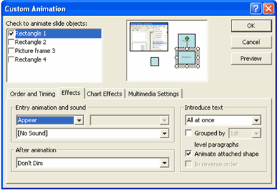 custom animation window