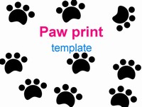 Paw prints template thumbnail