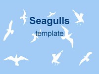 Sea Gulls ppt template thumbnail