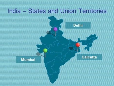 PowerPoint map of India including States