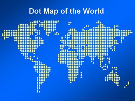 Dot Map of the World Template