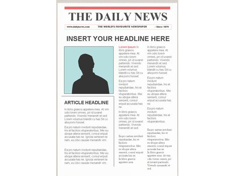 Editable Newspaper Template – Portrait