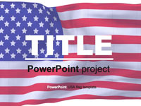 American Flag PowerPoint Template thumbnail