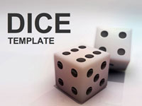 Gaming Dice PowerPoint Template thumbnail