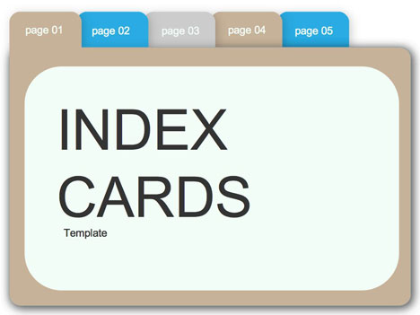 Index cards template