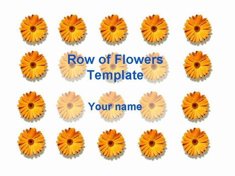 Row of flowers template