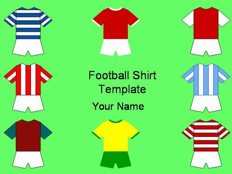 football shirts template shirt team colour jersey printable soccer clip yourself templates clipart editable powerpoint presentationmagazine jerseys favourite match cliparts