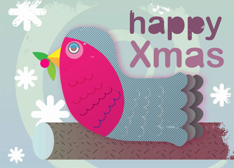 Christmas Red-Breasted Robin Card