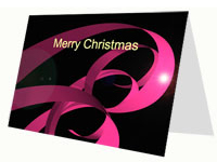 Christmas Ribbons Festive Card thumbnail