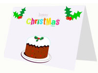 Cartoon Christmas Cake Card thumbnail