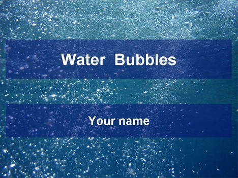 Water bubbles template