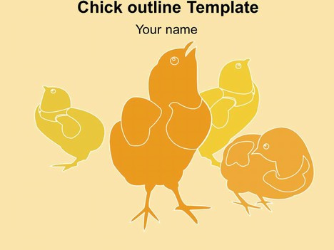 Chick Outline Template