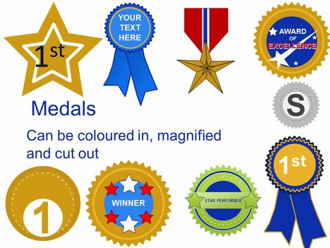 Medals Clipart Template