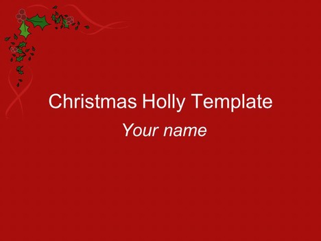 Christmas Holly Template