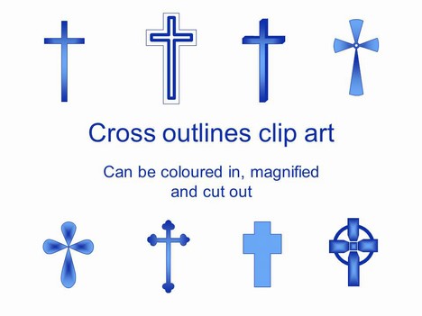 Cross Outlines Clip Art