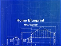 Home Blueprint PowerPoint Template thumbnail