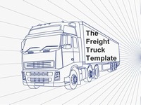 Freight Truck PowerPoint Template thumbnail