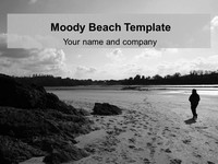 Moody Beach PowerPoint Template thumbnail