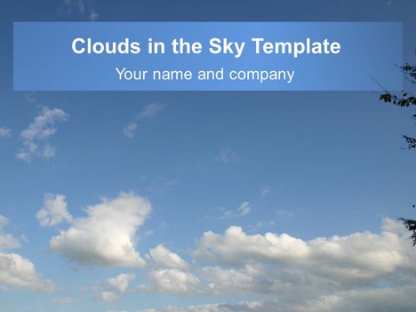 Clouds in the Sky Template