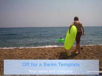Off for a Swim PowerPoint Template thumbnail