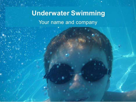 Underwater Swimming PowerPoint Template