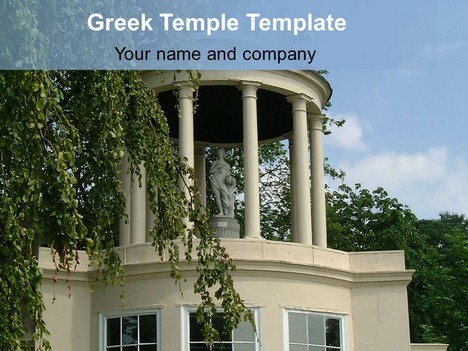 그리스 사원 파워 포인트 템플릿