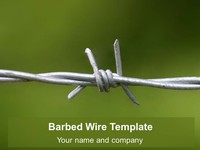 Free Barbed Wire PowerPoint Template thumbnail