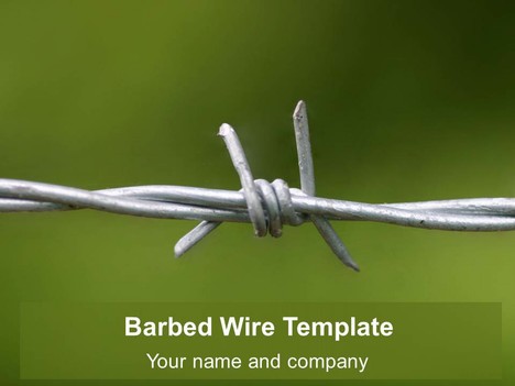 Free Barbed Wire PowerPoint Template