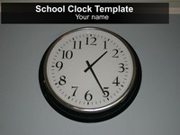 Free School Clock PowerPoint Template thumbnail