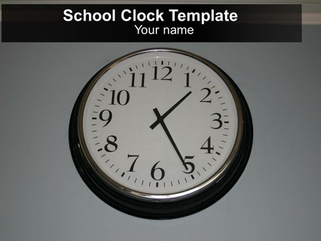 Free School Clock PowerPoint Template