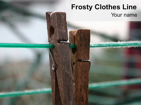 Frosty Clothes Line Background Template