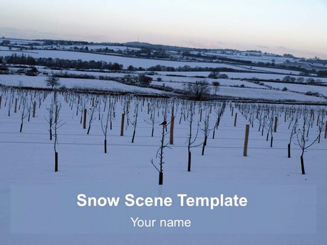Background Snow Scene Template