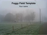 Foggy Field PowerPoint Template thumbnail