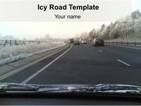 Icy Road PowerPoint Template thumbnail