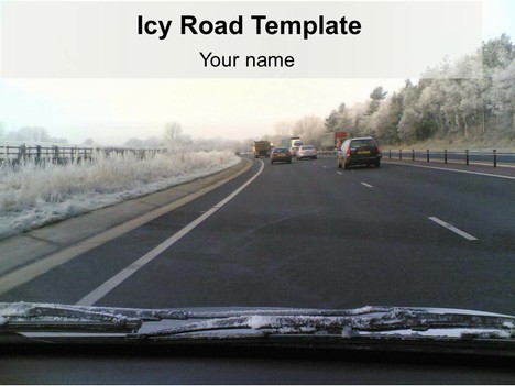 Icy Road PowerPoint Template