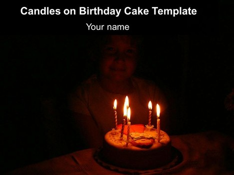 Candles on Birthday Cake Template