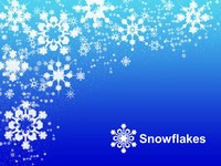 Snowflakes on Blue Background Template thumbnail