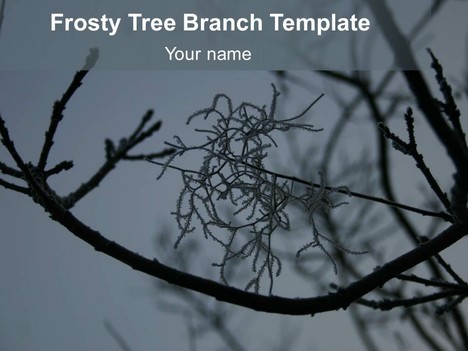 Frosty Tree Branch Template