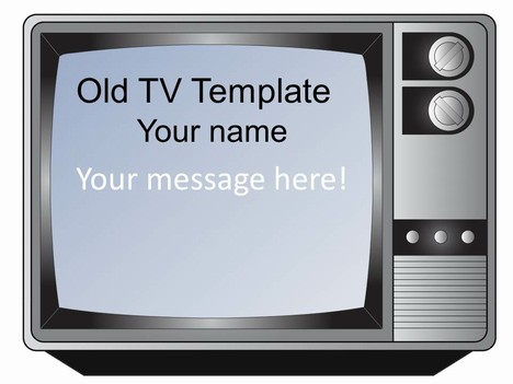 Old-fashioned Television Set Template