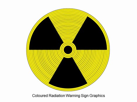 Coloured Radiation Warning Sign Graphics