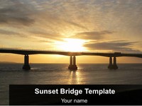 Sunset Bridge PowerPoint thumbnail
