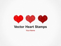 Vector Heart Stamps Template thumbnail