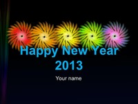 Happy New Year – Welcome to 2013 PowerPoint Template thumbnail