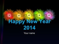 Happy New Year – Welcome to 2014 PowerPoint Template thumbnail