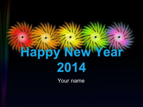 Happy New Year – Welcome to 2014 PowerPoint Template