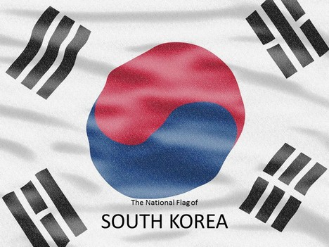 South Korea Flag PowerPoint Template