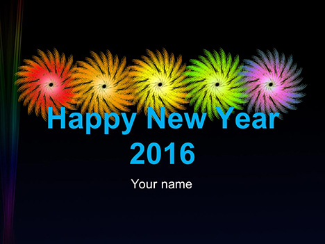 Happy New Year – Welcome to 2016 PowerPoint Template