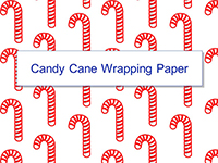 Candy Cane Wrapping Paper thumbnail