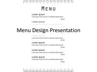 Portrait Menu Design PowerPoint Template