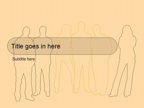 Power Point Presentation Templates on An Orange Powerpoint Template Showing A Group Of People Standing